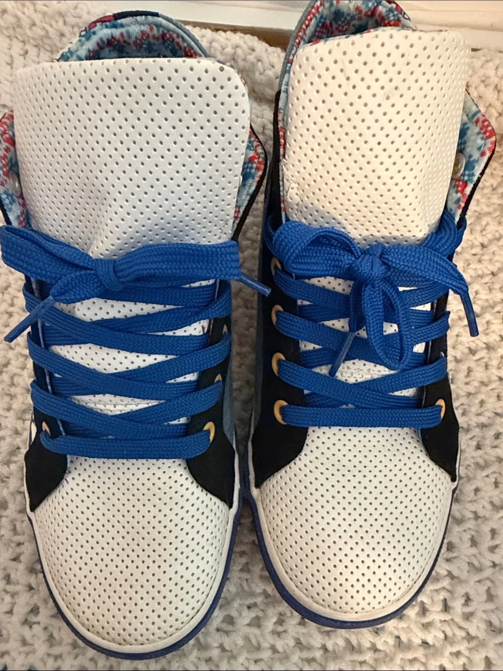 Ground Up Kids Blue Sonic Character High-Top Sneakers size 5 big kids